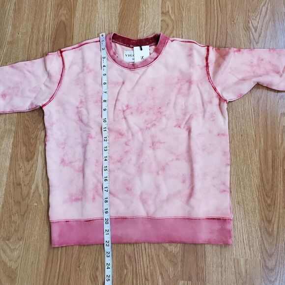 Vigoss Acid Wash Cotton Sweatshirt size XS in Peach - NEW - Picture 8 of 10